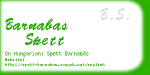 barnabas spett business card